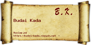 Budai Kada névjegykártya